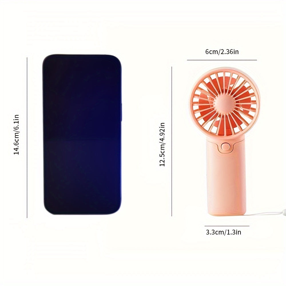 Ultra-Portable Mini Battery Fan - Handheld & Convenient, Instantly Cool Anywhere - Perfect for Office, Outdoor, Travel, Camping - On-the-Go Comfort Solution (AAA Batteries Not Included)