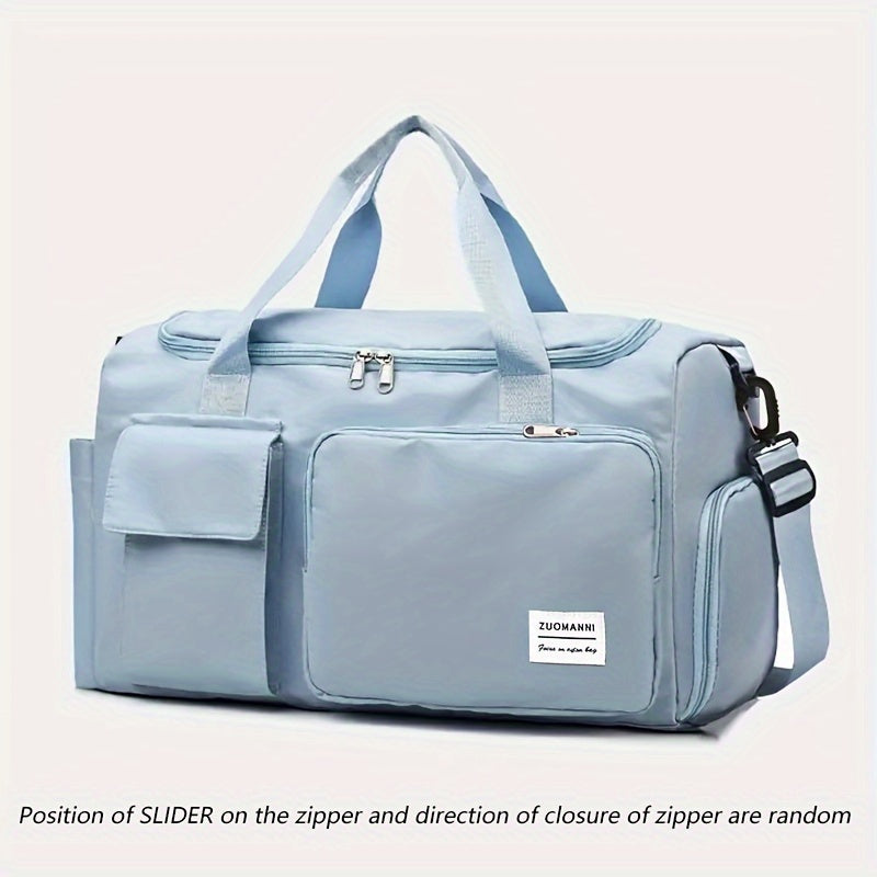 Unisex Large Capacity Travel Bag - Nylon, Gym Tote with Multiple Compartments, Adjustable Strap, and Durable Handles, Ideal for Women'S Duffle Bag, Gym Bag | Adjustable Strap Bag | Durable Handle Bag, Gym Bag