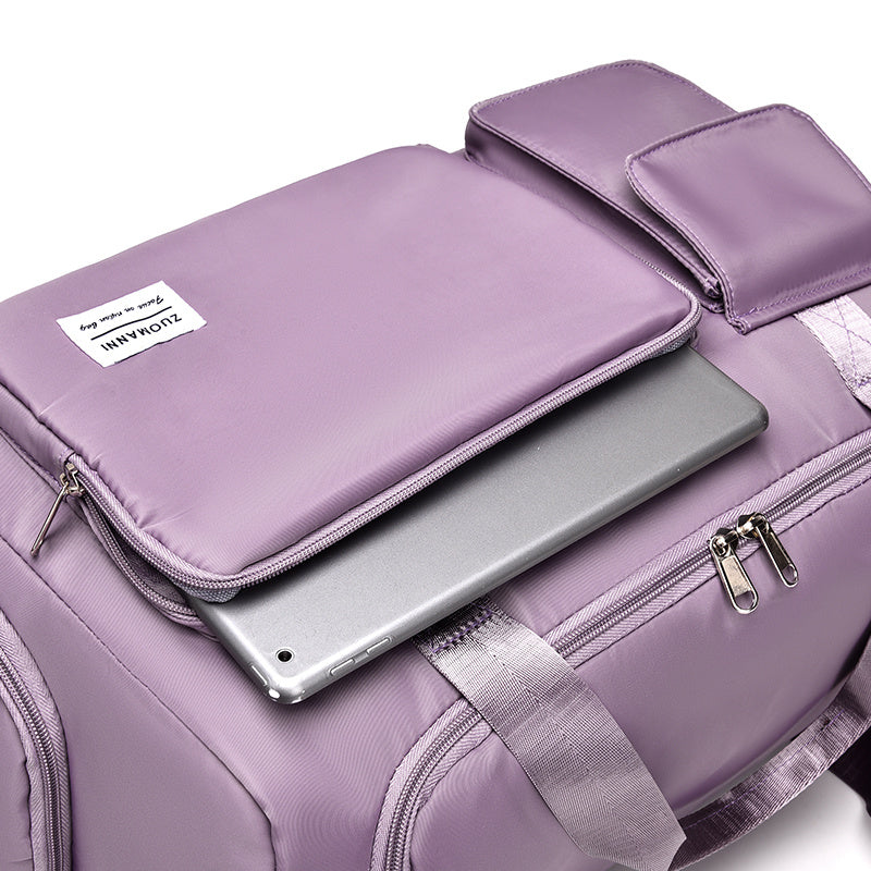 Unisex Large Capacity Travel Bag - Nylon, Gym Tote with Multiple Compartments, Adjustable Strap, and Durable Handles, Ideal for Women'S Duffle Bag, Gym Bag | Adjustable Strap Bag | Durable Handle Bag, Gym Bag
