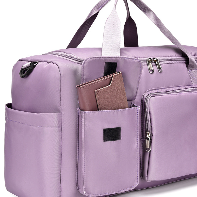 Unisex Large Capacity Travel Bag - Nylon, Gym Tote with Multiple Compartments, Adjustable Strap, and Durable Handles, Ideal for Women'S Duffle Bag, Gym Bag | Adjustable Strap Bag | Durable Handle Bag, Gym Bag