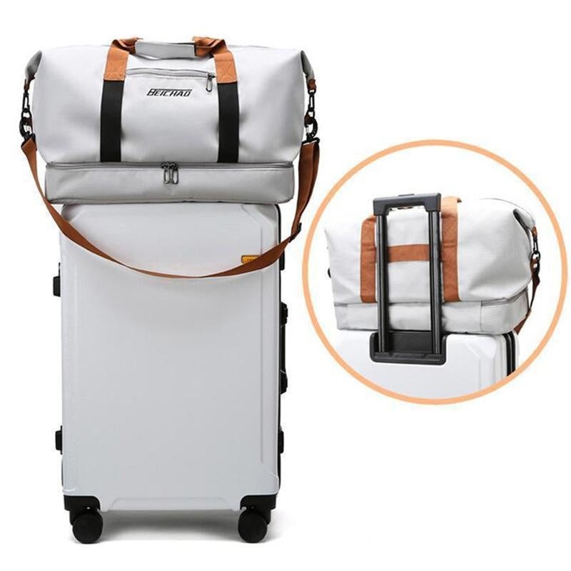 BERARDO Large Capacity Travel Bag for Men & Women, Durable Oxford Cloth Duffel with Dry/Wet Separation, Fixed Shoulder Strap in Multiple Colors - Ideal for Sports, Weekend Getaways & Casual Use, Duffle Bag for Travel