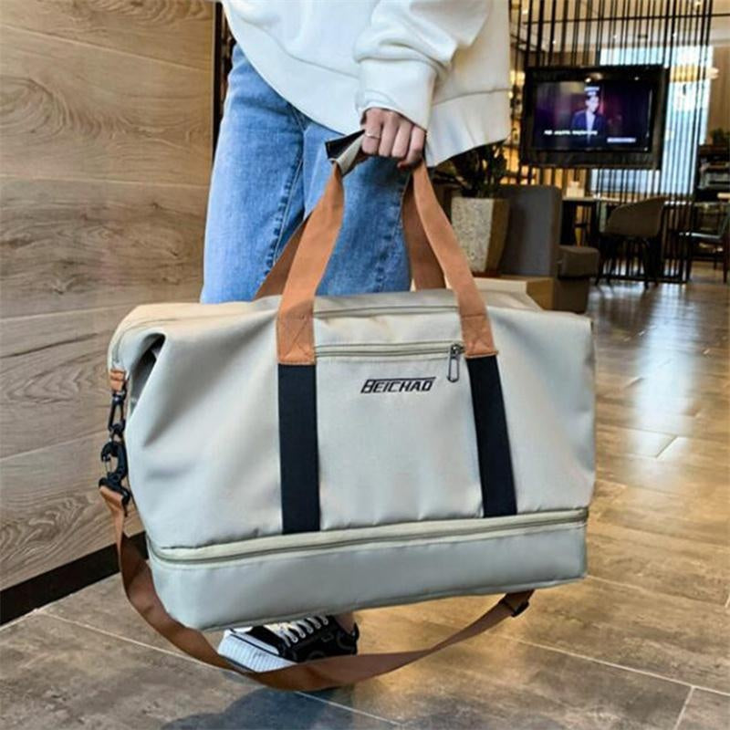 BERARDO Large Capacity Travel Bag for Men & Women, Durable Oxford Cloth Duffel with Dry/Wet Separation, Fixed Shoulder Strap in Multiple Colors - Ideal for Sports, Weekend Getaways & Casual Use, Duffle Bag for Travel