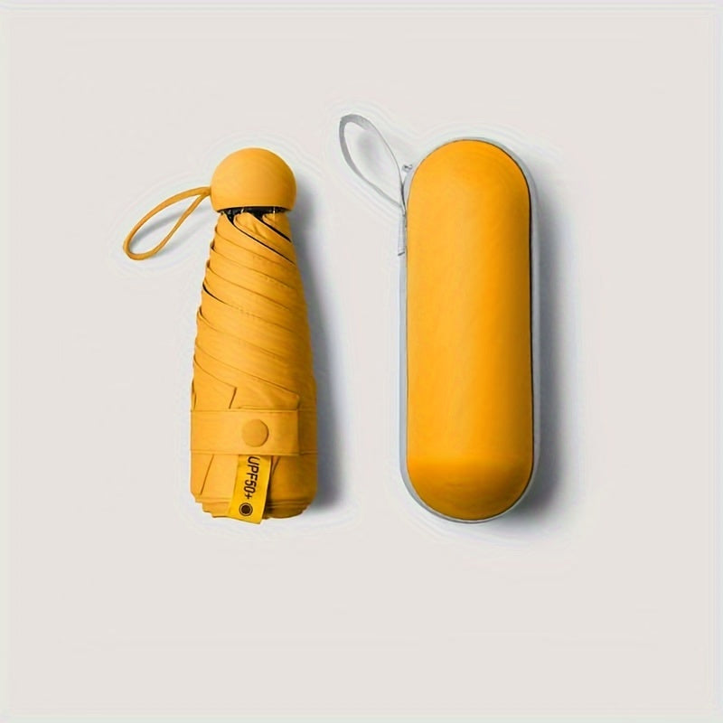 1pc Mini Travel Umbrella with Box, Lightweight Portable Manual Opening Umbrella, Small Compact UV Umbrella to Block the Sun, Suitable for Sunny and Rainy Days