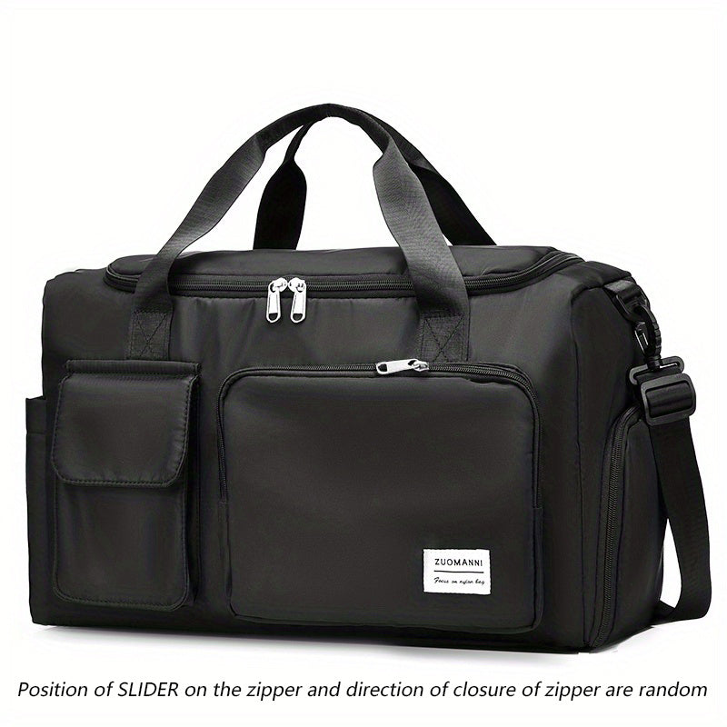 Unisex Large Capacity Travel Bag - Nylon, Gym Tote with Multiple Compartments, Adjustable Strap, and Durable Handles, Ideal for Women'S Duffle Bag, Gym Bag | Adjustable Strap Bag | Durable Handle Bag, Gym Bag