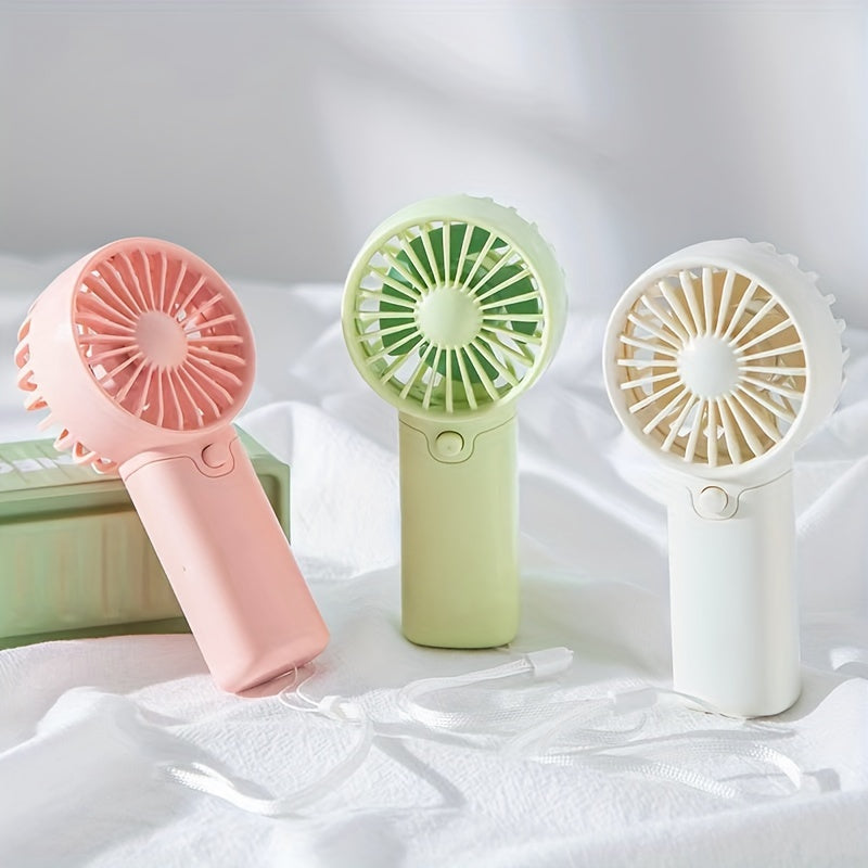 Ultra-Portable Mini Battery Fan - Handheld & Convenient, Instantly Cool Anywhere - Perfect for Office, Outdoor, Travel, Camping - On-the-Go Comfort Solution (AAA Batteries Not Included)