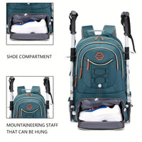 Outdoor Travel Backpack With Large Capacity For Sports Camping, Suitable For Men And Women With 17-inch Laptop Compartment