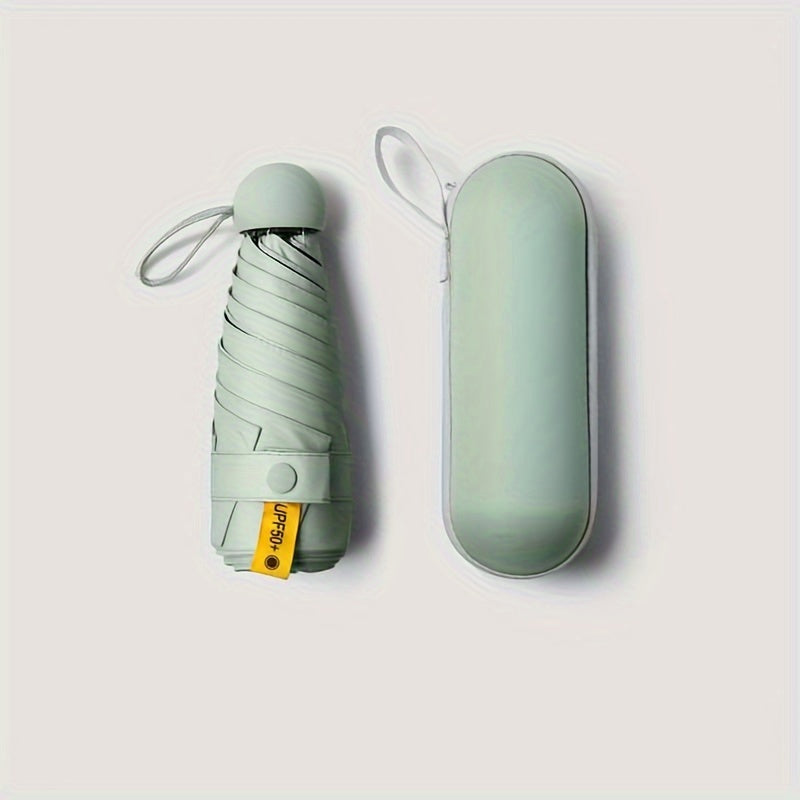 1pc Mini Travel Umbrella with Box, Lightweight Portable Manual Opening Umbrella, Small Compact UV Umbrella to Block the Sun, Suitable for Sunny and Rainy Days