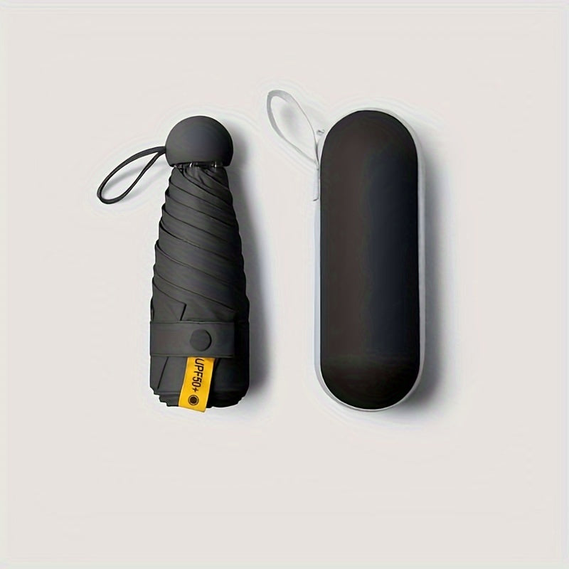 1pc Mini Travel Umbrella with Box, Lightweight Portable Manual Opening Umbrella, Small Compact UV Umbrella to Block the Sun, Suitable for Sunny and Rainy Days