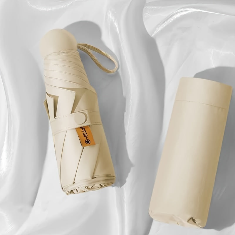 1pc Mini Travel Umbrella with Box, Lightweight Portable Manual Opening Umbrella, Small Compact UV Umbrella to Block the Sun, Suitable for Sunny and Rainy Days