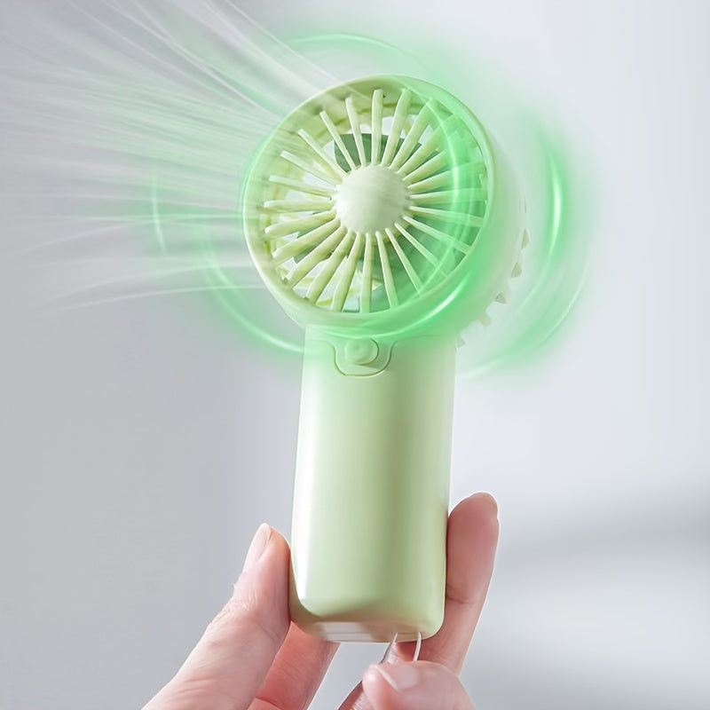 Ultra-Portable Mini Battery Fan - Handheld & Convenient, Instantly Cool Anywhere - Perfect for Office, Outdoor, Travel, Camping - On-the-Go Comfort Solution (AAA Batteries Not Included)