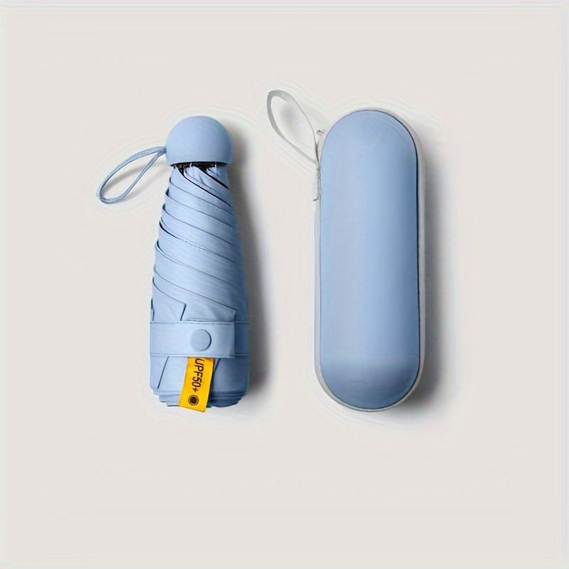 1pc Mini Travel Umbrella with Box, Lightweight Portable Manual Opening Umbrella, Small Compact UV Umbrella to Block the Sun, Suitable for Sunny and Rainy Days