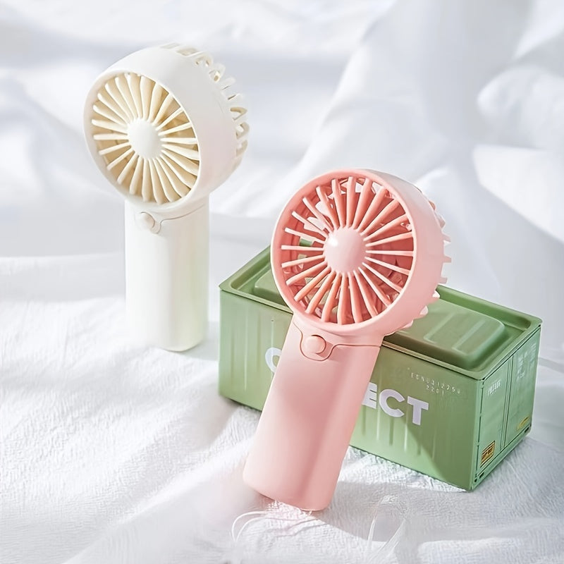 Ultra-Portable Mini Battery Fan - Handheld & Convenient, Instantly Cool Anywhere - Perfect for Office, Outdoor, Travel, Camping - On-the-Go Comfort Solution (AAA Batteries Not Included)