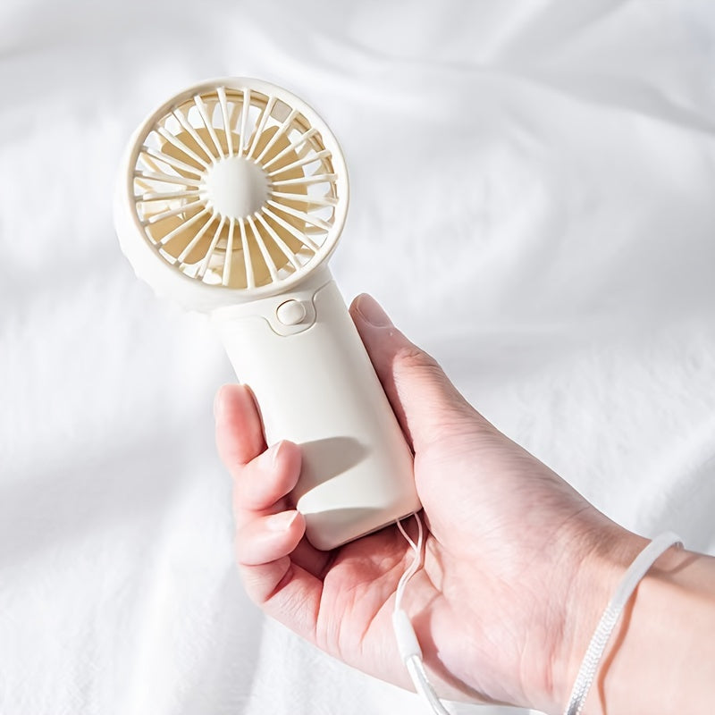 Ultra-Portable Mini Battery Fan - Handheld & Convenient, Instantly Cool Anywhere - Perfect for Office, Outdoor, Travel, Camping - On-the-Go Comfort Solution (AAA Batteries Not Included)