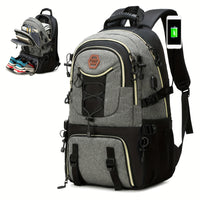 Outdoor Travel Backpack With Large Capacity For Sports Camping, Suitable For Men And Women With 17-inch Laptop Compartment