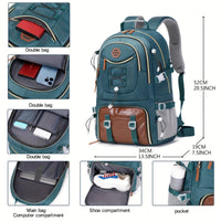 Outdoor Travel Backpack With Large Capacity For Sports Camping, Suitable For Men And Women With 17-inch Laptop Compartment
