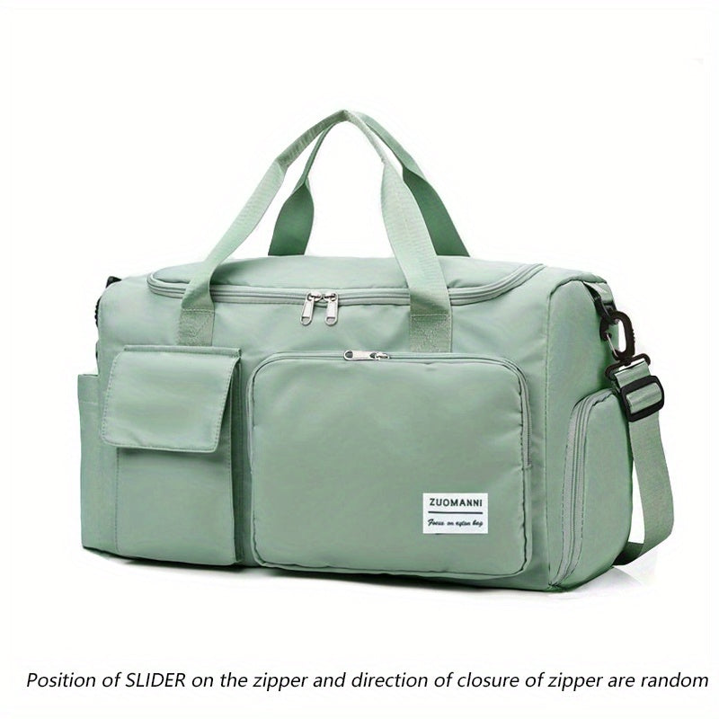 Unisex Large Capacity Travel Bag - Nylon, Gym Tote with Multiple Compartments, Adjustable Strap, and Durable Handles, Ideal for Women'S Duffle Bag, Gym Bag | Adjustable Strap Bag | Durable Handle Bag, Gym Bag