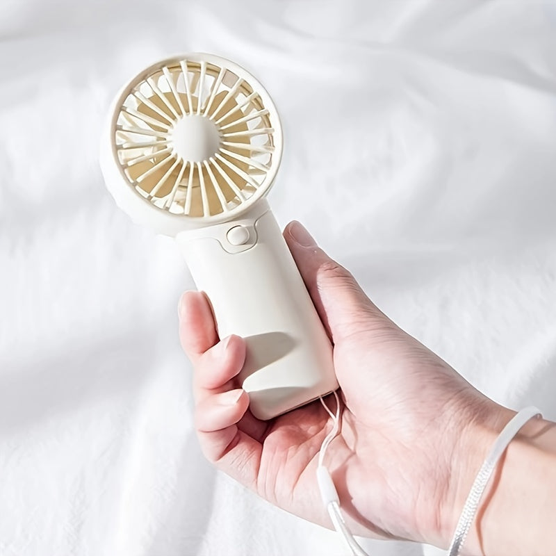 Ultra-Portable Mini Battery Fan - Handheld & Convenient, Instantly Cool Anywhere - Perfect for Office, Outdoor, Travel, Camping - On-the-Go Comfort Solution (AAA Batteries Not Included)