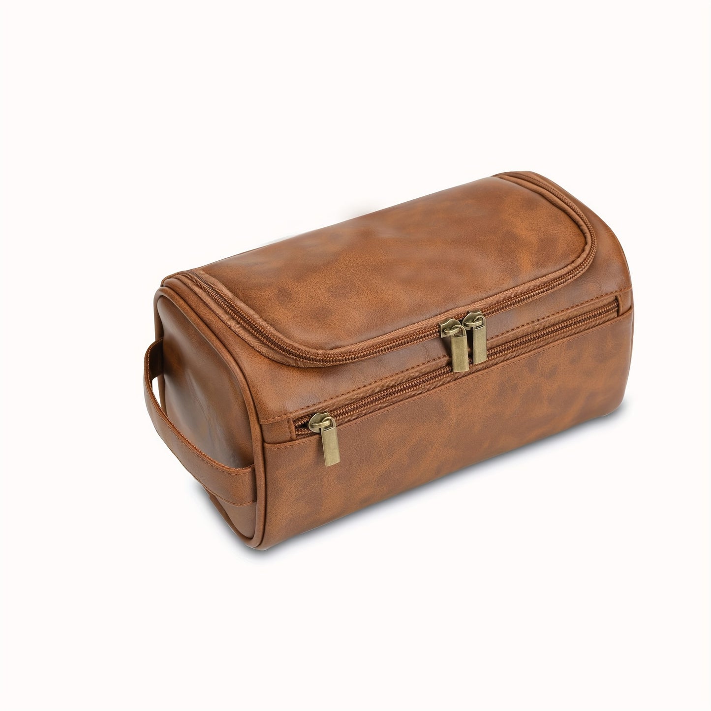 Men's Deluxe Travel Toiletry Bag - Spacious & Waterproof Faux Leather Dopp Kit, Perfect Gift for Dad, Husband, Grandpa - Ideal for Christmas & Birthdays, Toiletry Travel Bag