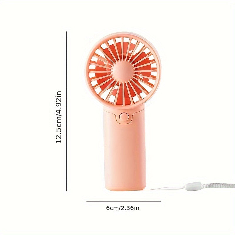 Ultra-Portable Mini Battery Fan - Handheld & Convenient, Instantly Cool Anywhere - Perfect for Office, Outdoor, Travel, Camping - On-the-Go Comfort Solution (AAA Batteries Not Included)