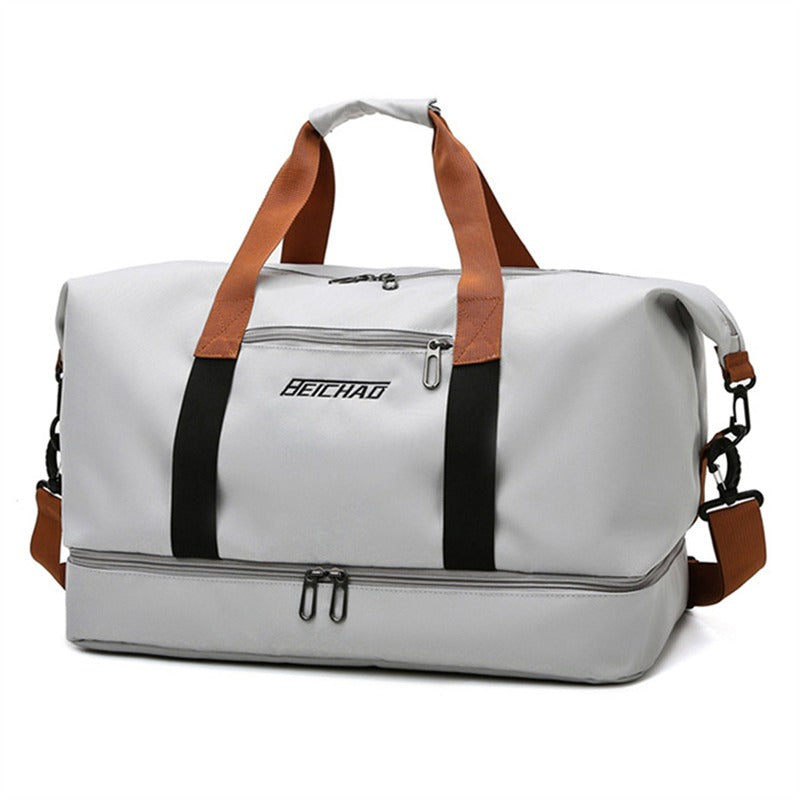 BERARDO Large Capacity Travel Bag for Men & Women, Durable Oxford Cloth Duffel with Dry/Wet Separation, Fixed Shoulder Strap in Multiple Colors - Ideal for Sports, Weekend Getaways & Casual Use, Duffle Bag for Travel