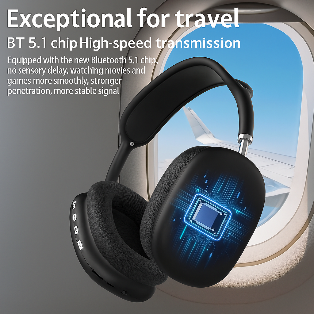 P9 Wireless Bluetooth Headset Outdoor Sports Gaming Wireless Headphones with Mic Noise Cancelling Earbuds Bluetooth Earphones