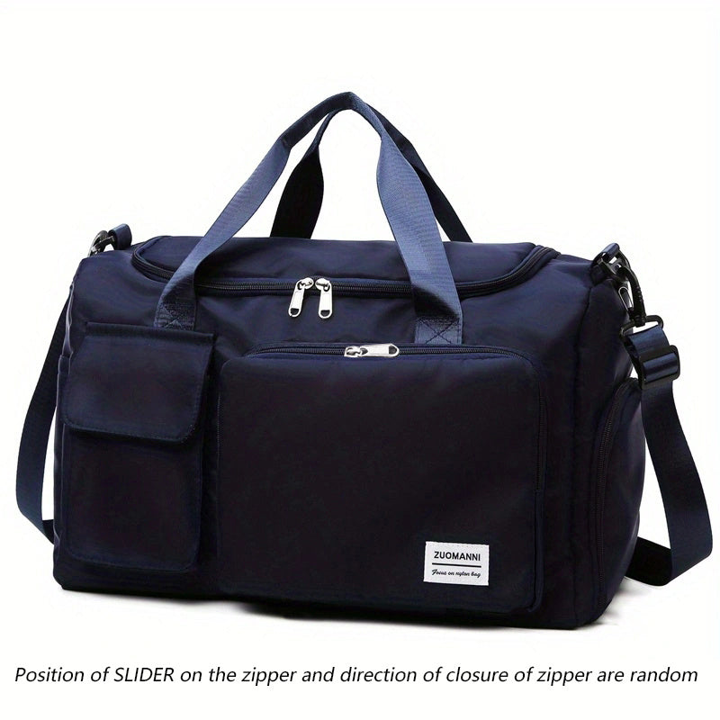 Unisex Large Capacity Travel Bag - Nylon, Gym Tote with Multiple Compartments, Adjustable Strap, and Durable Handles, Ideal for Women'S Duffle Bag, Gym Bag | Adjustable Strap Bag | Durable Handle Bag, Gym Bag