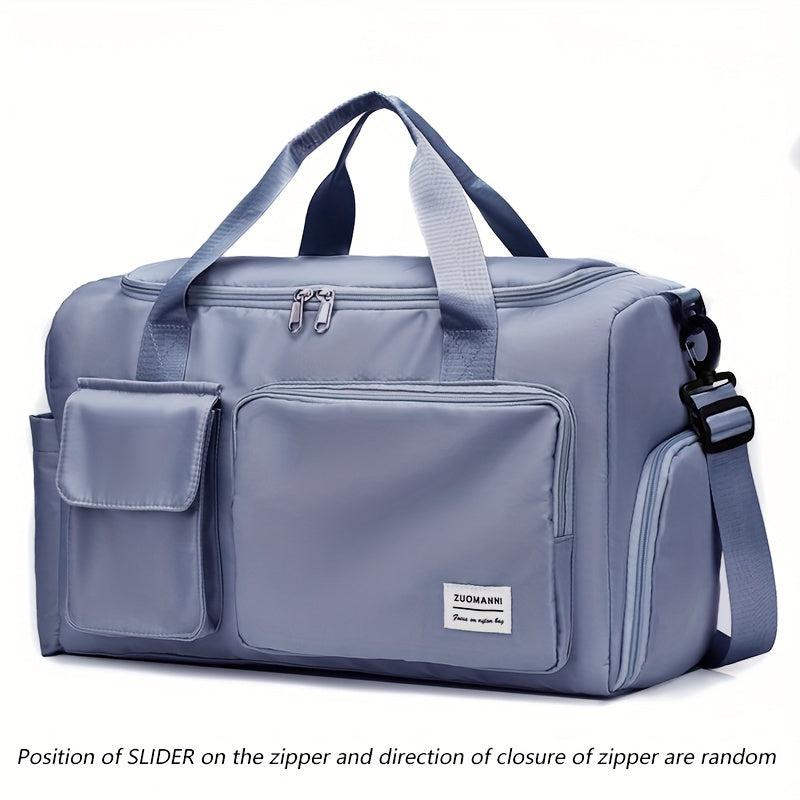 Unisex Large Capacity Travel Bag - Nylon, Gym Tote with Multiple Compartments, Adjustable Strap, and Durable Handles, Ideal for Women'S Duffle Bag, Gym Bag | Adjustable Strap Bag | Durable Handle Bag, Gym Bag