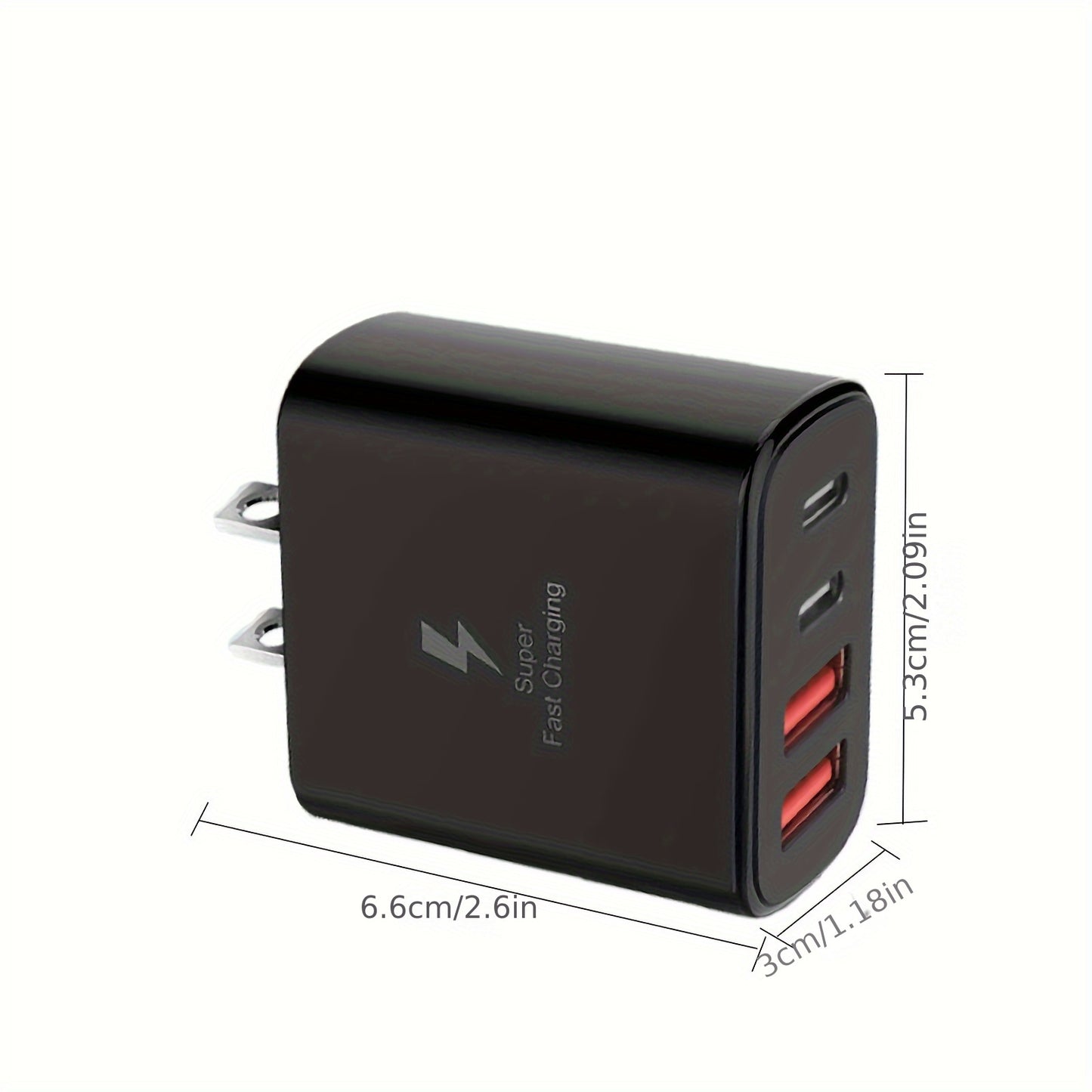 Rapid 65W USB-C Charger for iPhone 15/iPad - Travel-Friendly, Safe, and Universal Compatibility