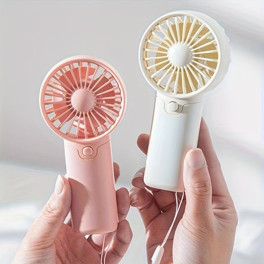 Ultra-Portable Mini Battery Fan - Handheld & Convenient, Instantly Cool Anywhere - Perfect for Office, Outdoor, Travel, Camping - On-the-Go Comfort Solution (AAA Batteries Not Included)